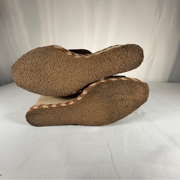 UGG Brown and Cream Shearling Wedges - Picture 8 of 8